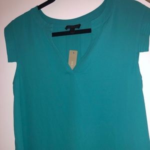J. Crew V-neck band-sleeve shell